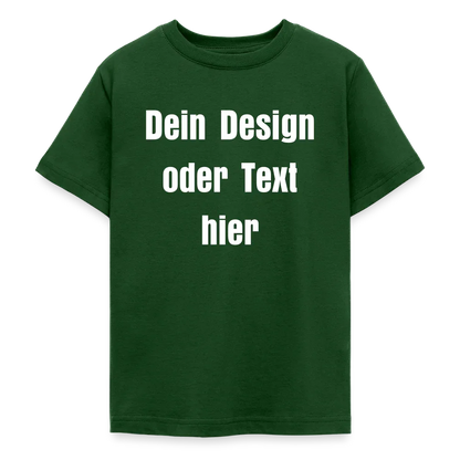 Teenager T-Shirt - personalisierbare Vorder- und Rückseite - Forstgrün 