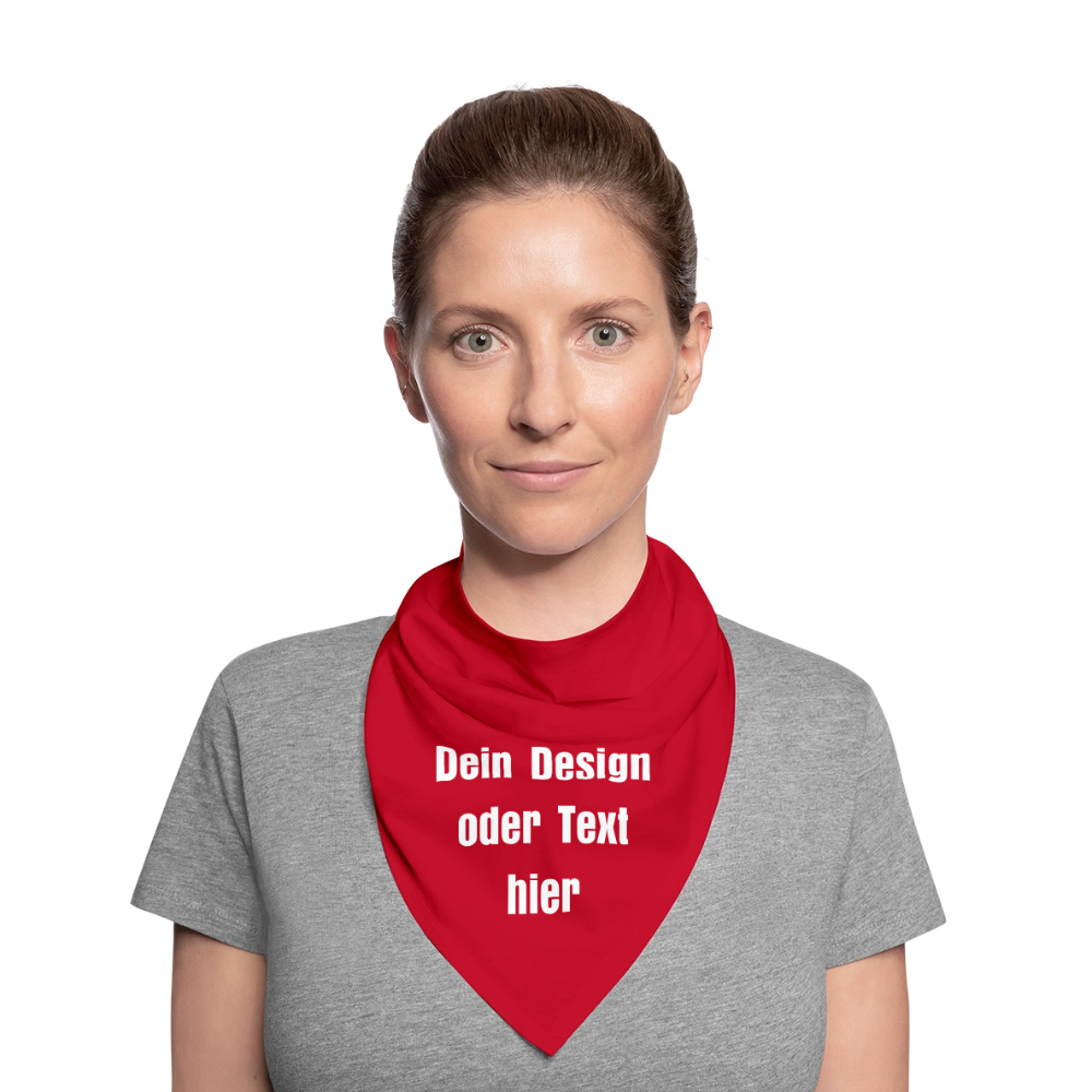 Bandana 100% Baumwolle für Sie und Ihn - personalisierbar - Rot