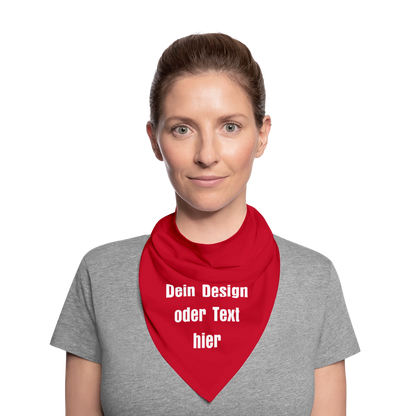 Bandana 100% Baumwolle für Sie und Ihn - personalisierbar - Rot