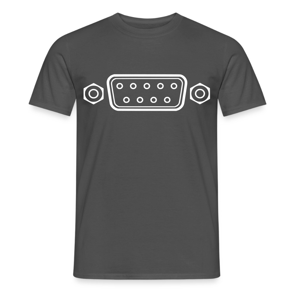 DB-9 RS-232 Retro T-Shirt für Herren - Anthrazit