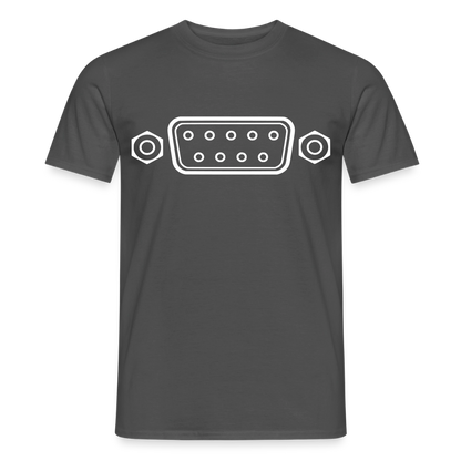 DB-9 RS-232 Retro T-Shirt für Herren - Anthrazit