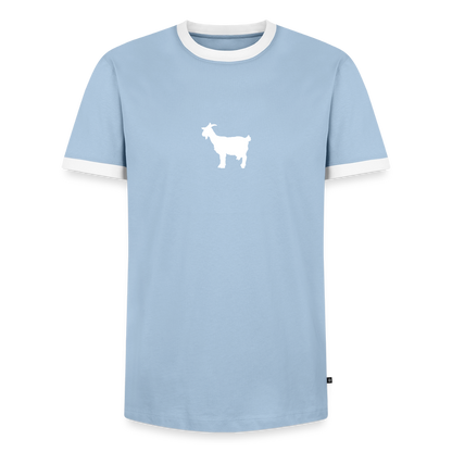 Männer T-Shirt "GOAT" - Hellblau/Weiß 