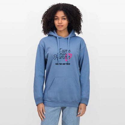 Kuschel-Hoodie "Valentine" für Frauen – personalisierbar & weich - Carolina Blue