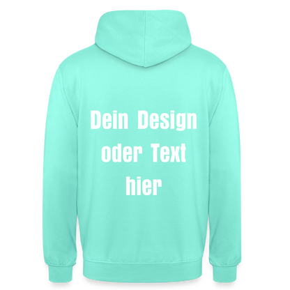 Unisex Hoodie - personalisierbare Vorder- und Rückseite - Mint
