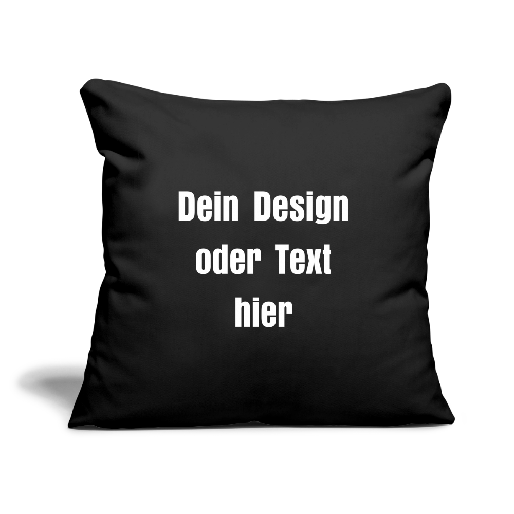 Sofakissenbezug 44 x 44 cm - personalisierbar - Schwarz