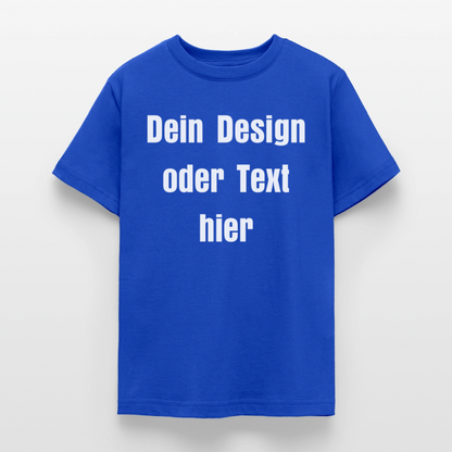 Teenager T-Shirt - personalisierbare Vorder- und Rückseite - Royalblau