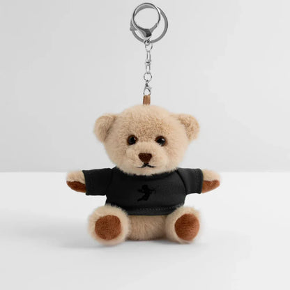 Kuscheltier Schlüsselanhänger - personalisierbar - Schwarz