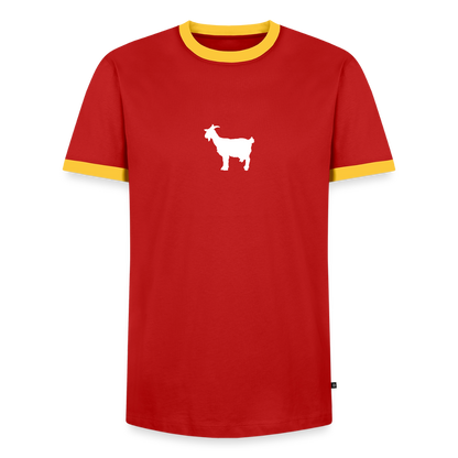 Männer T-Shirt "GOAT" - Rot/Gelb 