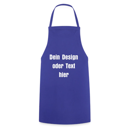 Kochschürze 100 % Baumwolle - personalisierbar - Royalblau