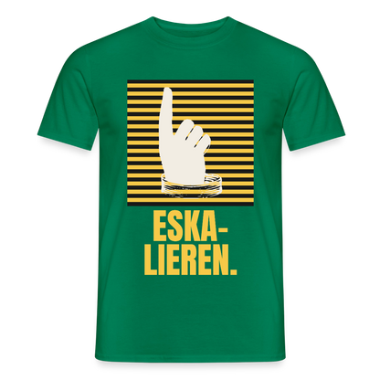 "Eskalieren." Motiv-T-Shirt für Männer, Farbe Kelly Green