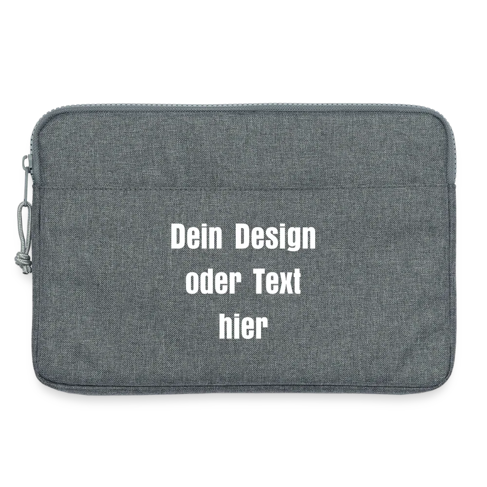 Laptoptasche passend für bis zu 13 Zoll Laptopgröße - personalisierbar - Grau meliert