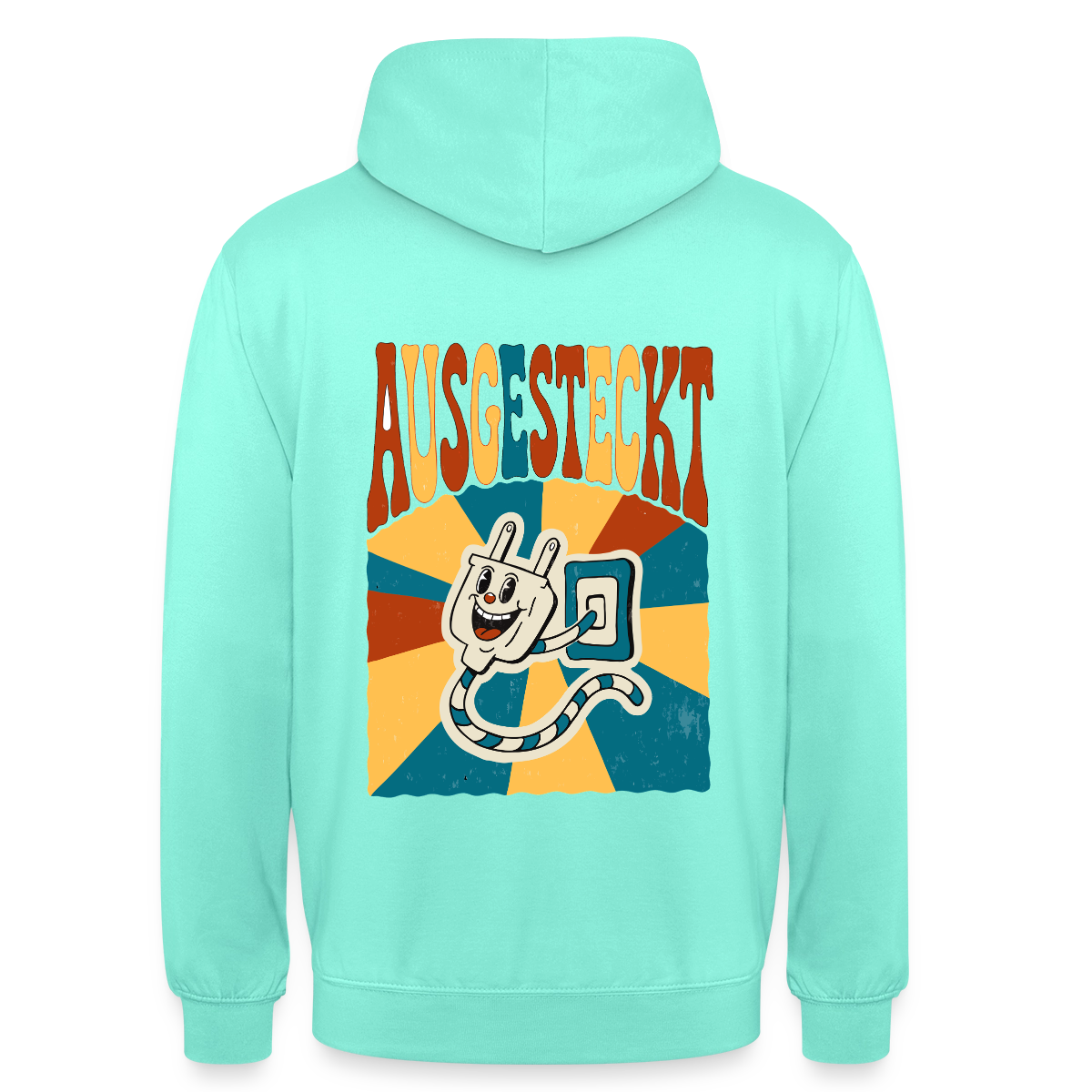 "Ausgesteckt. Midcentury-Motiv" Motiv-Hoodie unisex, Farbe Mint