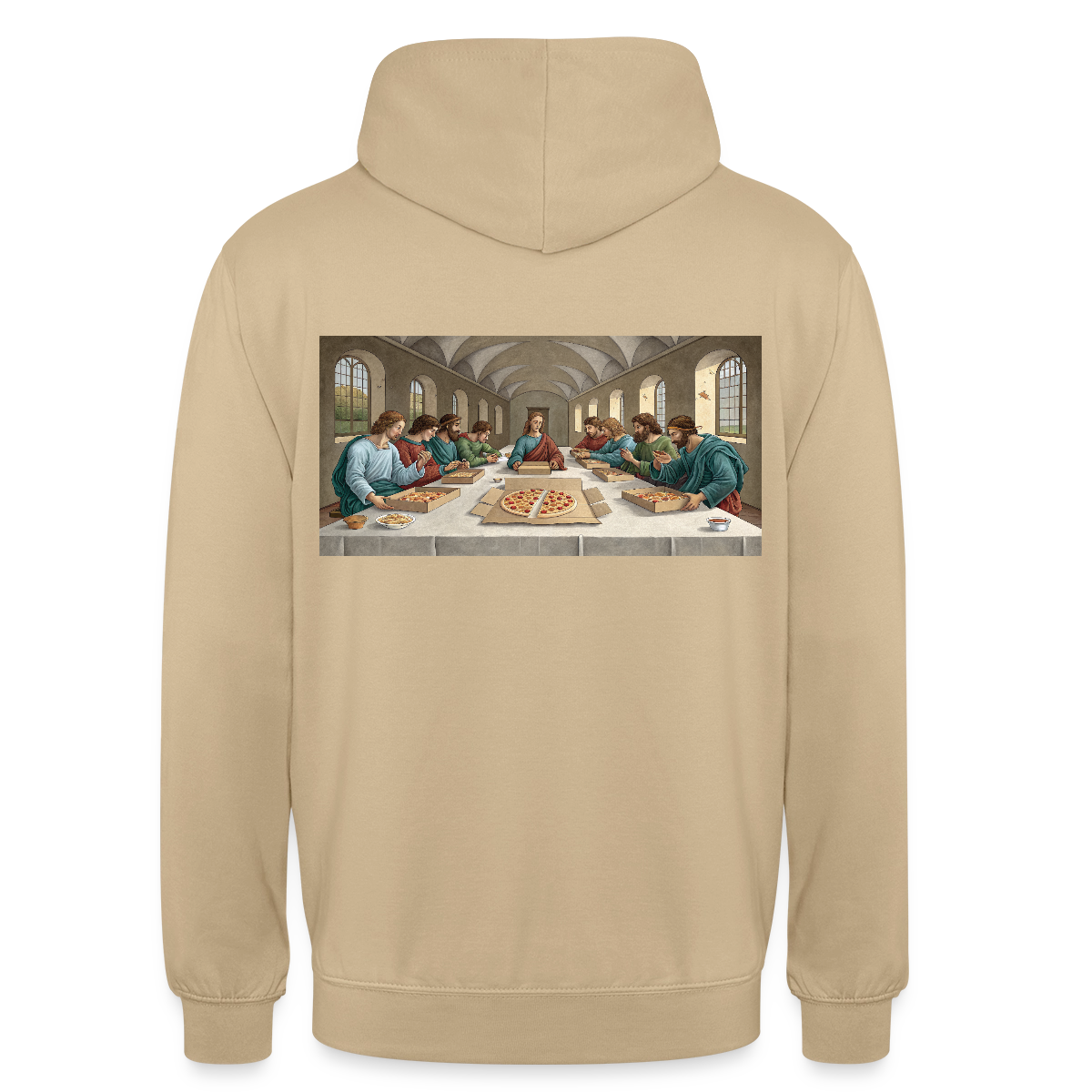 Das Teamevent. Renaissance-Motiv Motiv-Hoodie unisex, Farbe Beige
