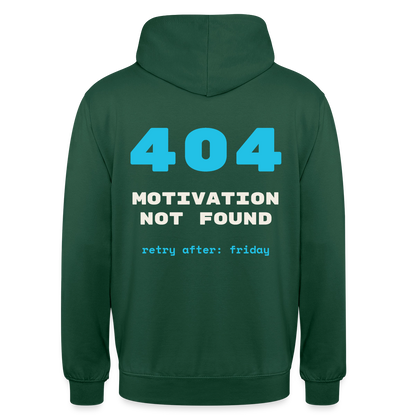 404 Motivation not found. Retry after: friday Motiv-Hoodie unisex, Farbe Flaschengrün