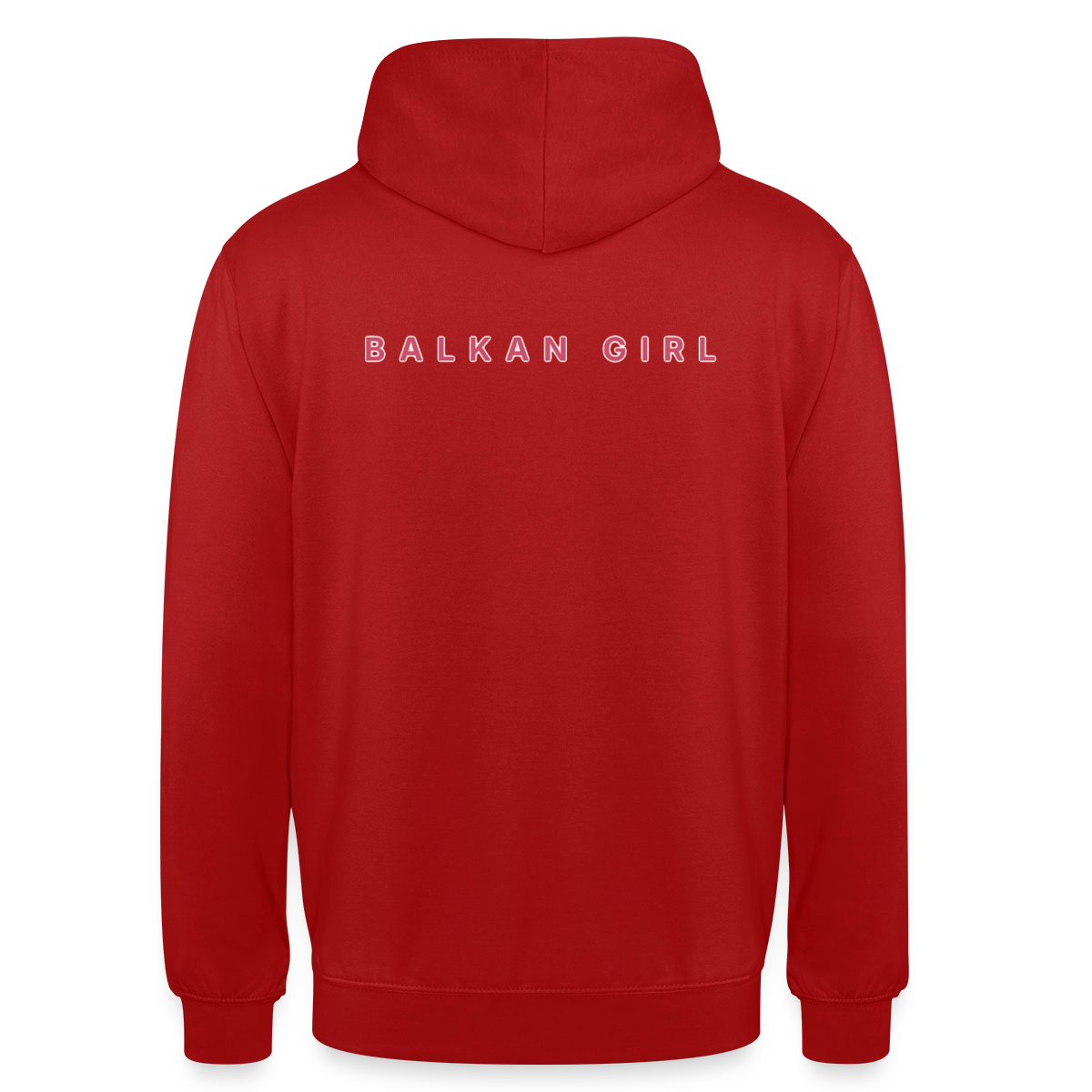 Balkan Girl Motiv-Hoodie unisex, Farbe Rot