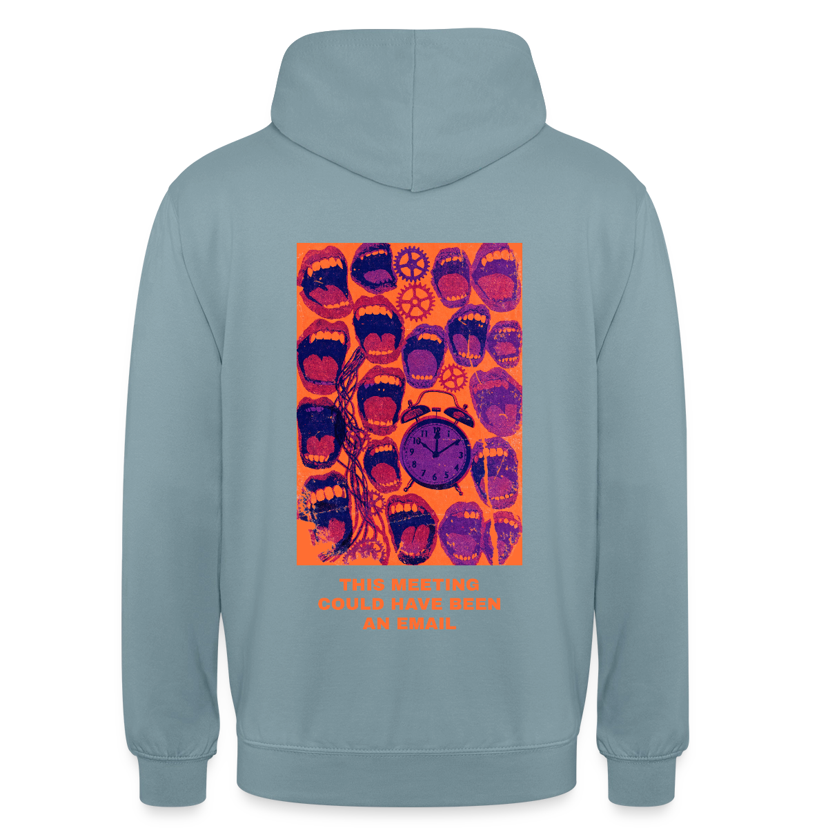 This meeting could have been an email. Popart-Motiv Motiv-Hoodie unisex, Farbe Nebelblau