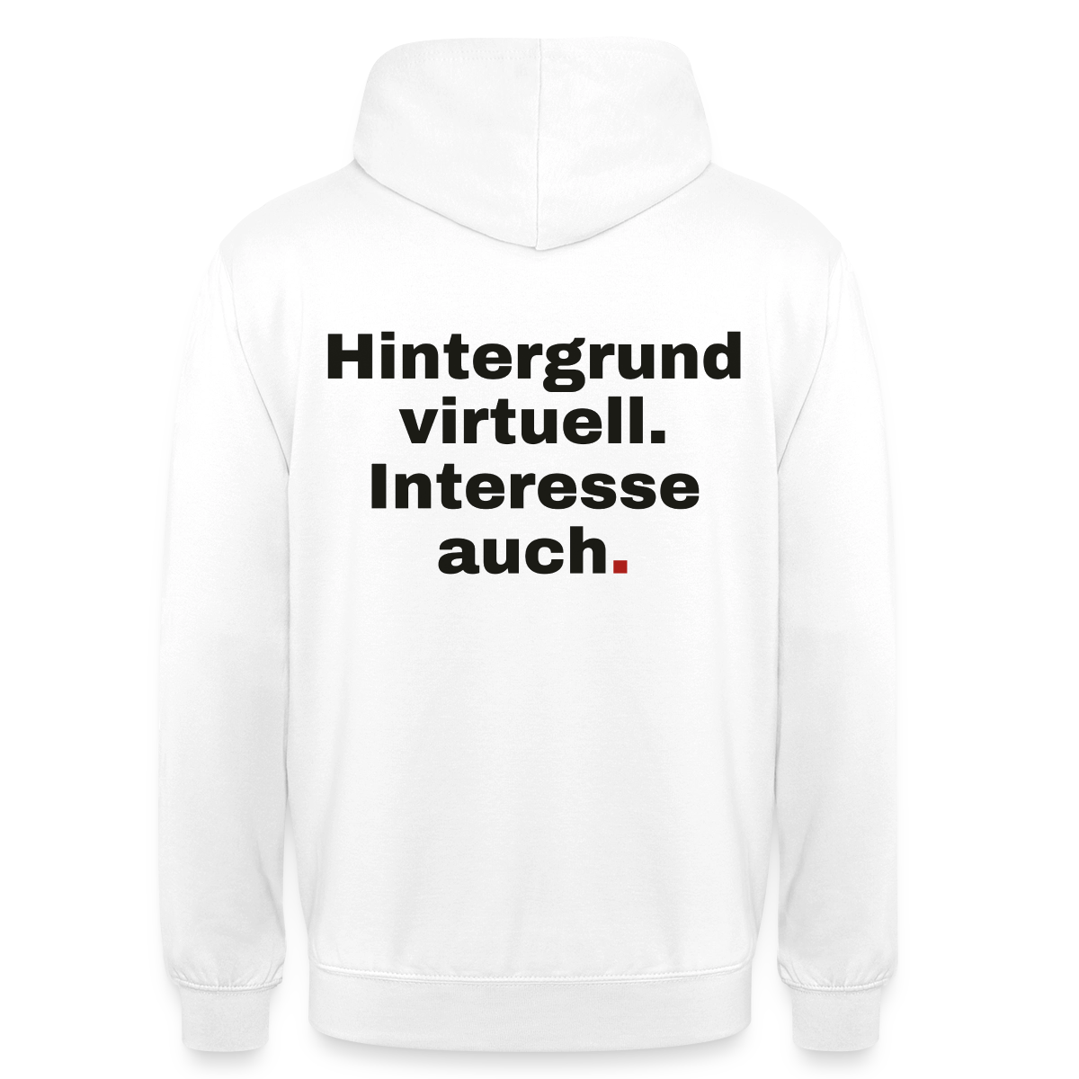 Hintergrund virtuell Motiv-Hoodie unisex, Farbe Weiß