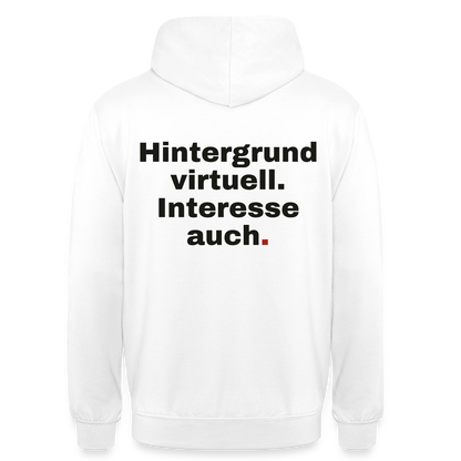 Hintergrund virtuell Motiv-Hoodie unisex, Farbe Weiß