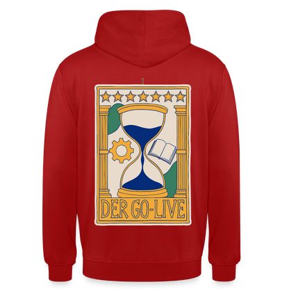 Der Go-Live. Tarot-Motiv Motiv-Hoodie unisex, Farbe Rot