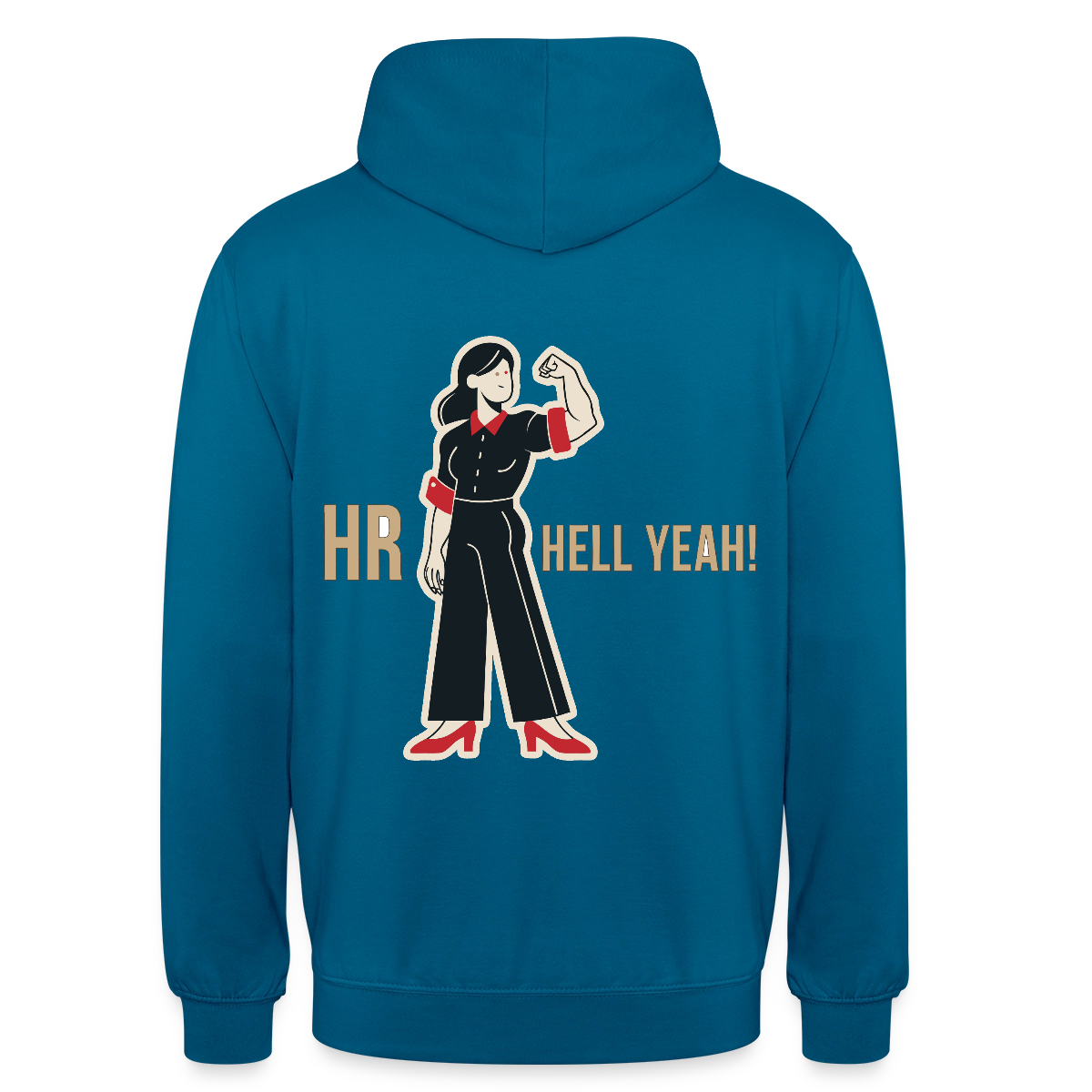 HR. Hell yeah! Motiv-Hoodie unisex, Farbe Tiefseeblau
