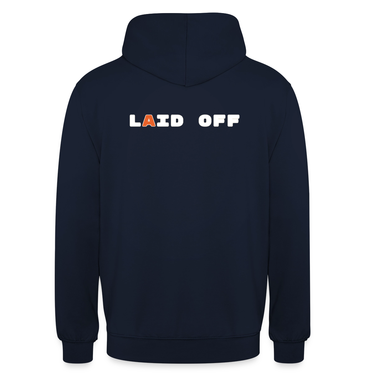 Laid off. Motiv-Hoodie unisex, Farbe Navy