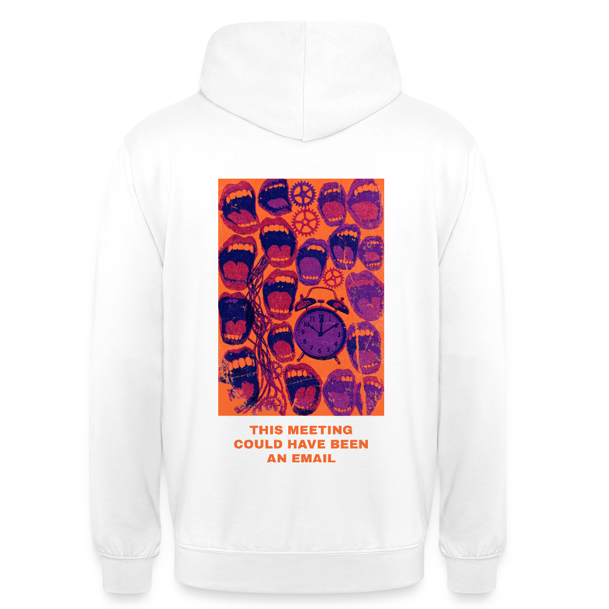 This meeting could have been an email. Popart-Motiv Motiv-Hoodie unisex, Farbe Weiß