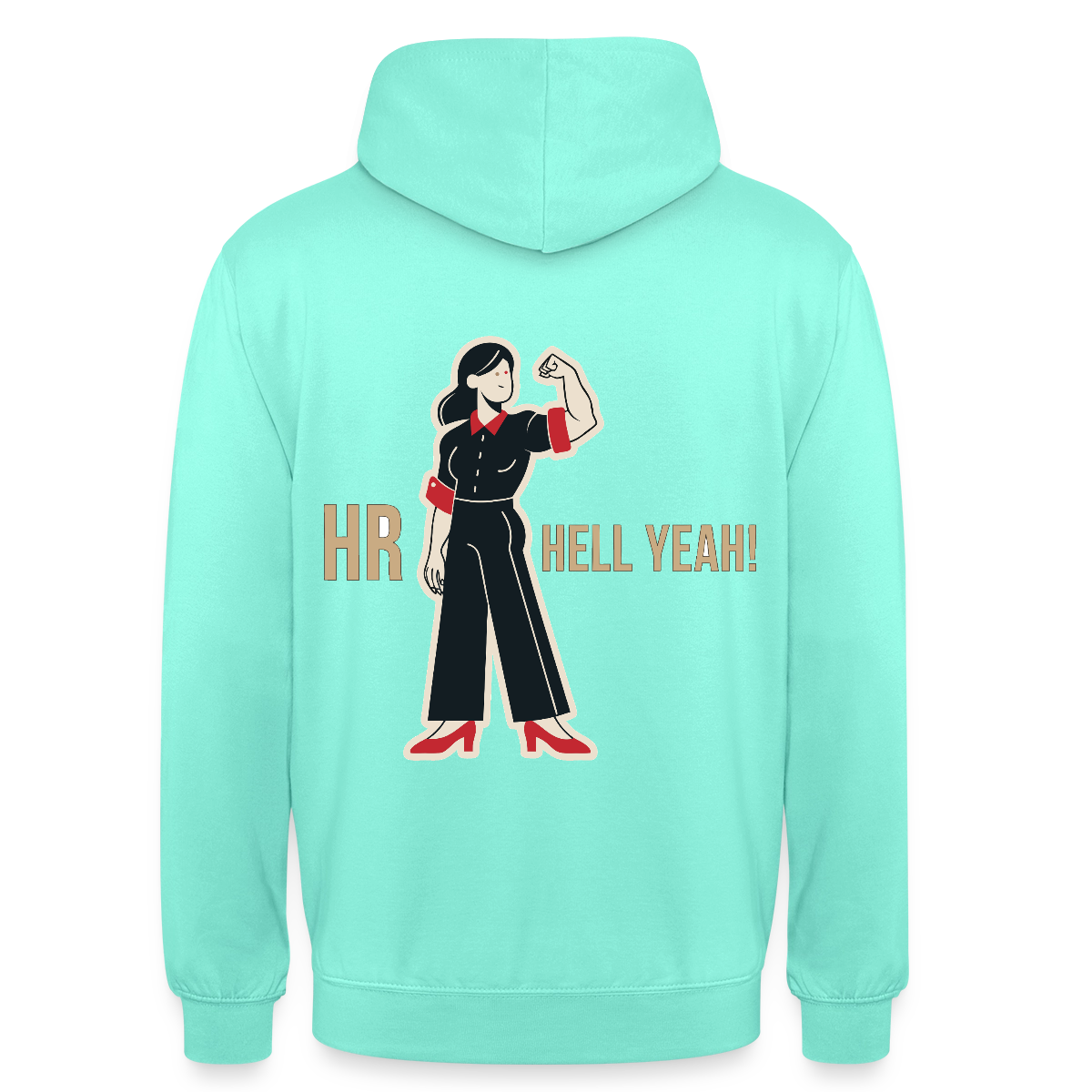 HR. Hell yeah! Motiv-Hoodie unisex, Farbe Mint