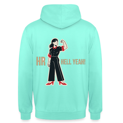 HR. Hell yeah! Motiv-Hoodie unisex, Farbe Mint