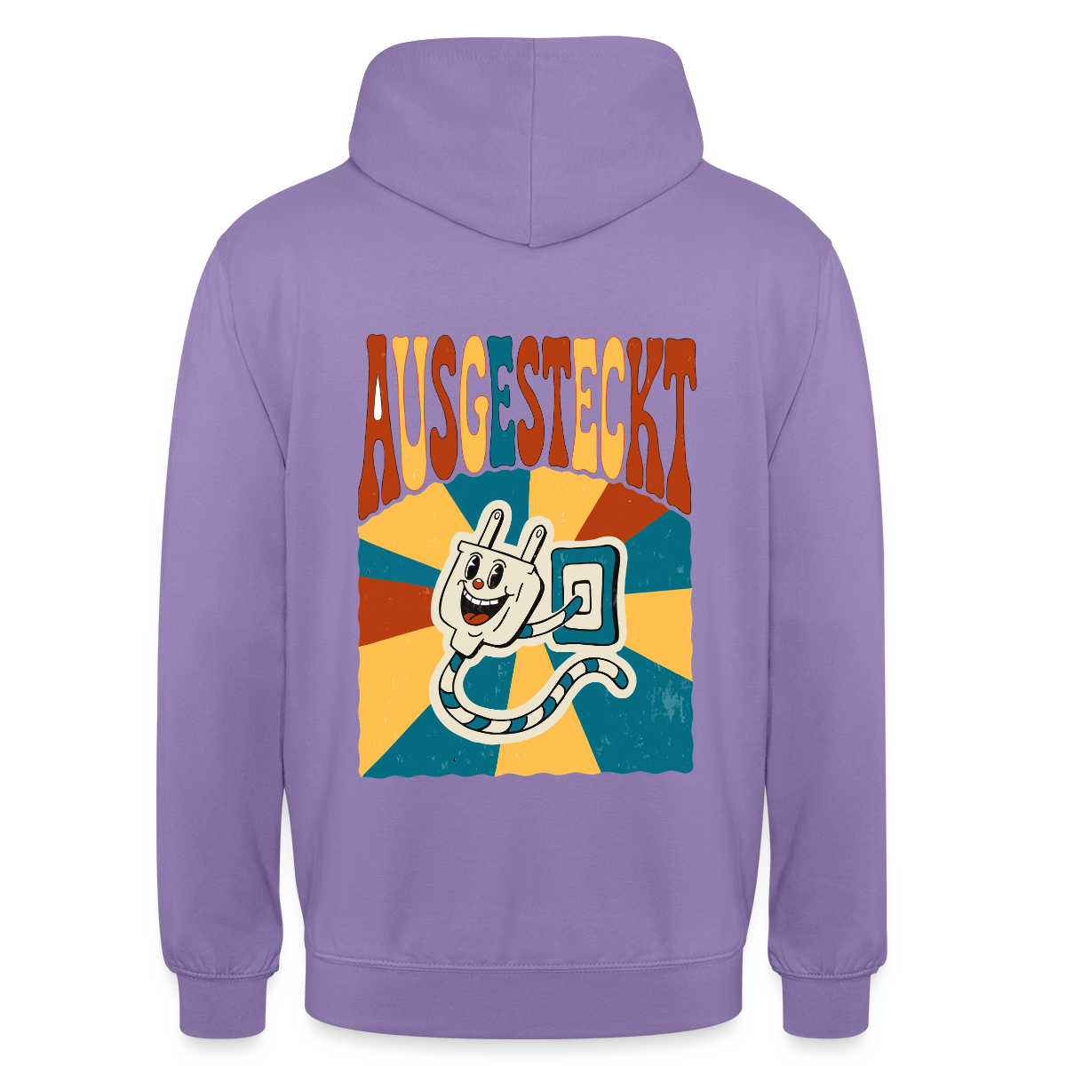 "Ausgesteckt. Midcentury-Motiv" Motiv-Hoodie unisex, Farbe Lavendel