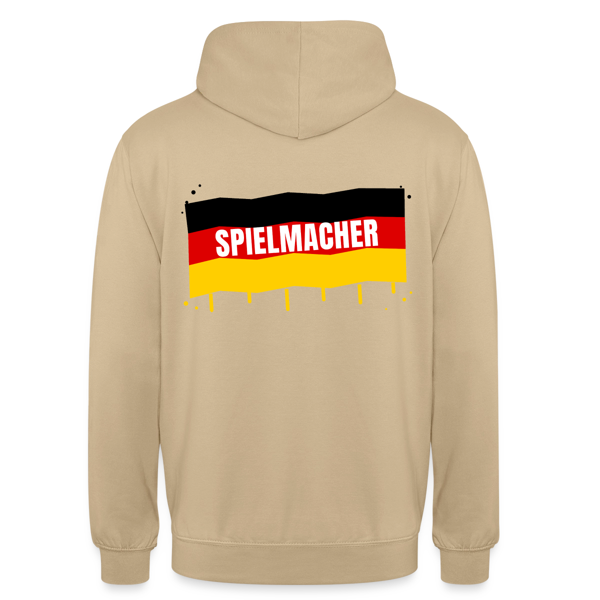 Spielmacher. Fahnen-Motiv Motiv-Hoodie unisex, Farbe Beige