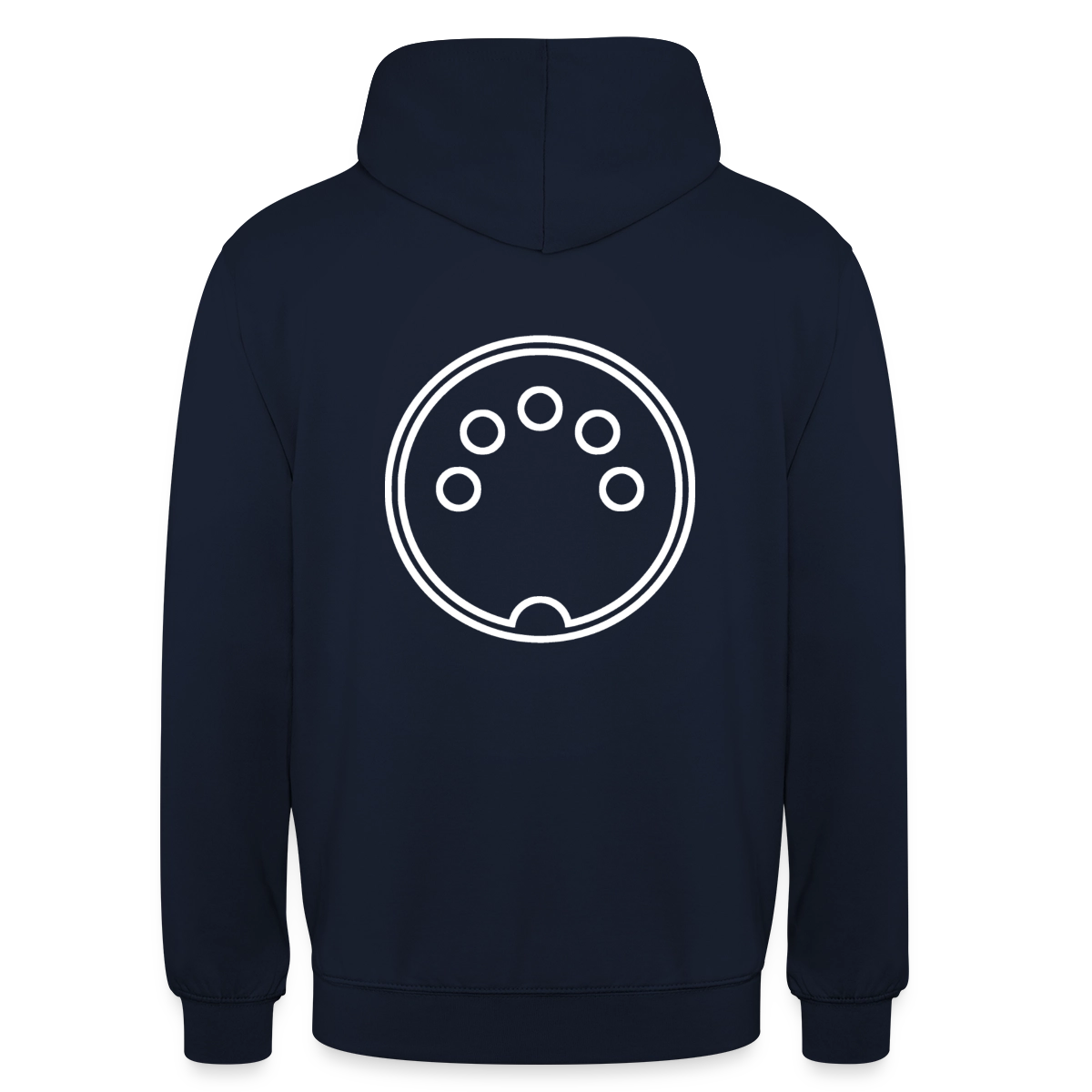 "DIN 41524" Motiv-Hoodie unisex, Farbe Navy
