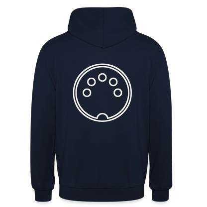 "DIN 41524" Motiv-Hoodie unisex, Farbe Navy