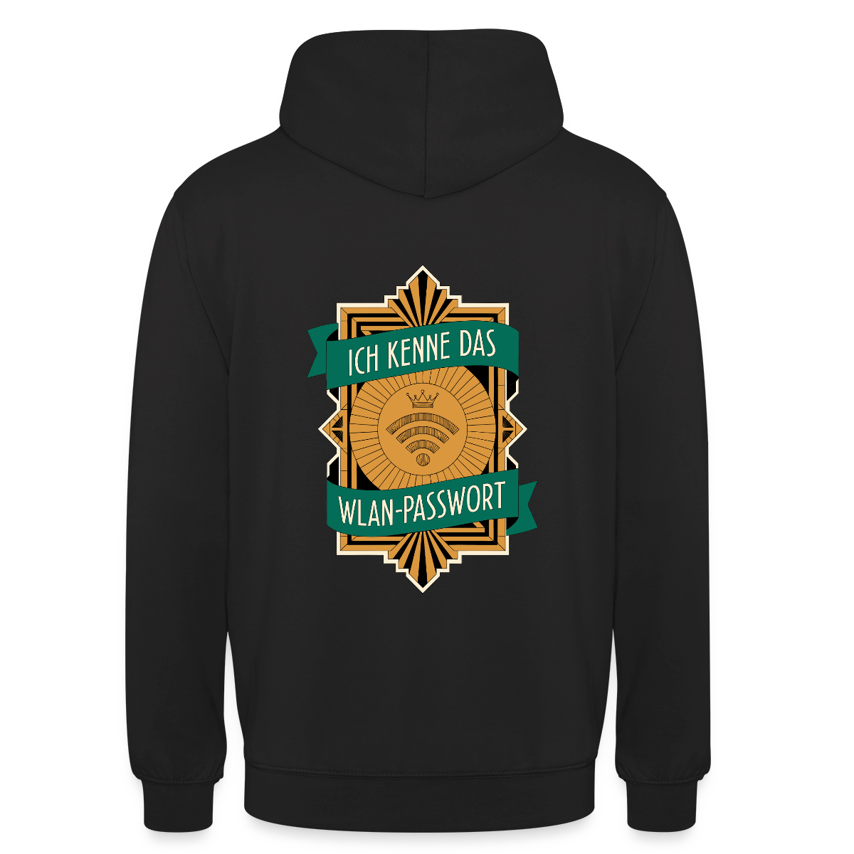 Ich kenne das WLAN-Passwort. Motiv-Hoodie unisex, Farbe Schwarz