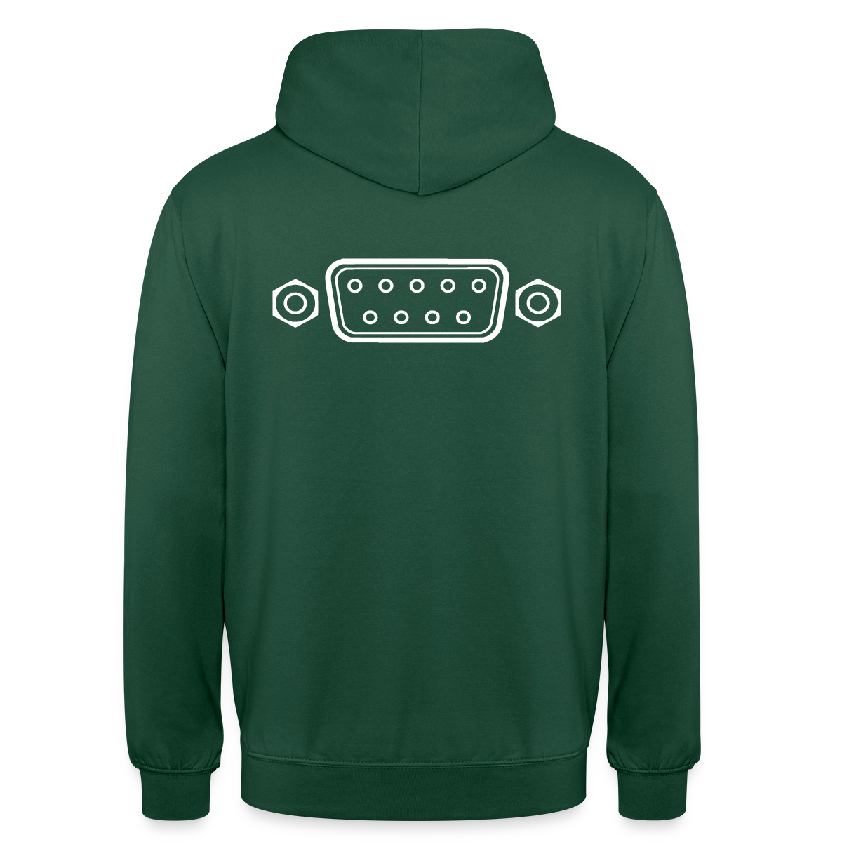 "RS-232" Motiv-Hoodie unisex, Farbe Flaschengrün