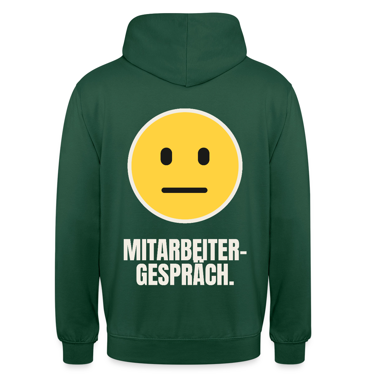 Mitarbeitergespräch. Motiv-Hoodie unisex, Farbe Flaschengrün