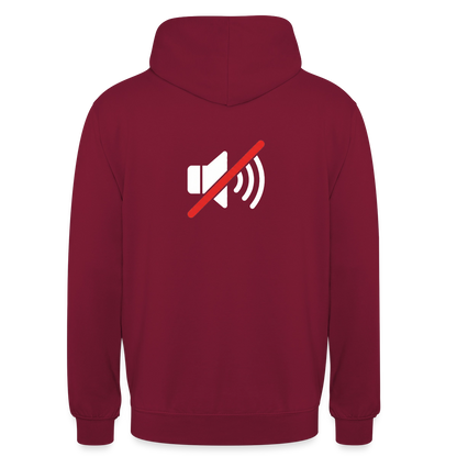 "You're on mute. Signal-Motiv" Motiv-Hoodie unisex, Farbe Bordeaux