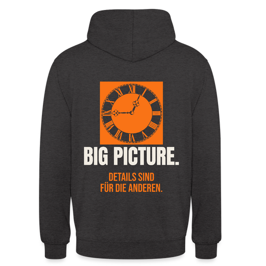 Big Picture. Details sind für die anderen. Motiv-Hoodie unisex, Farbe Anthrazit