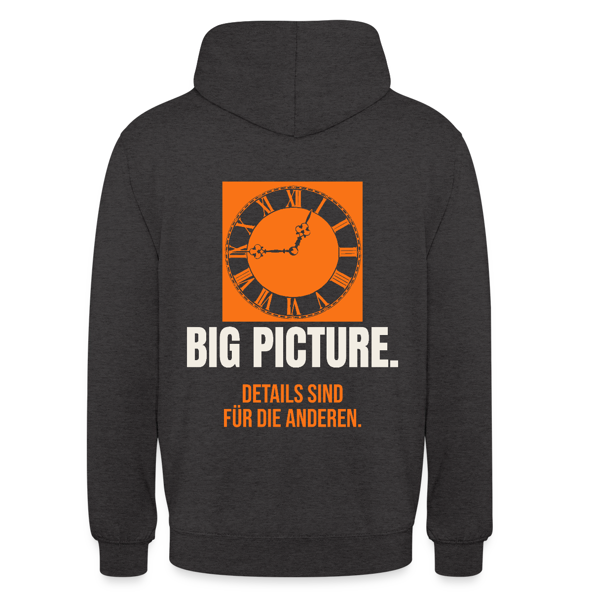 Big Picture. Details sind für die anderen. Motiv-Hoodie unisex, Farbe Anthrazit