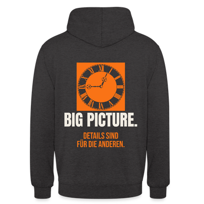 Big Picture. Details sind für die anderen. Motiv-Hoodie unisex, Farbe Anthrazit