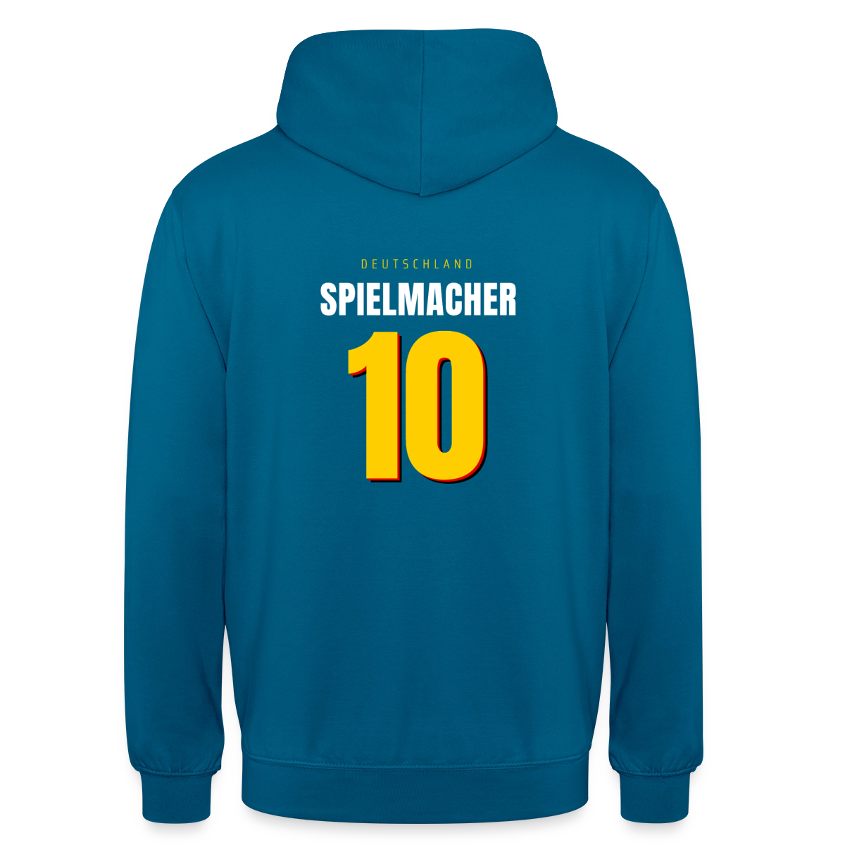 Spielmacher. Trikotnummer-Motiv Motiv-Hoodie unisex, Farbe Tiefseeblau