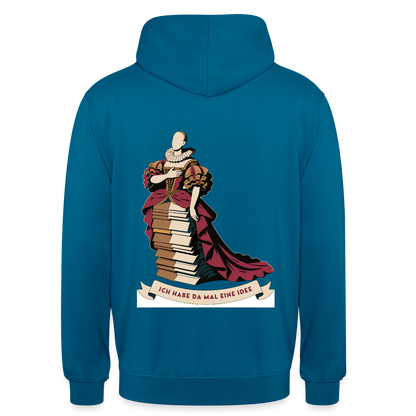 "Ich habe da mal eine Idee. Barock-Motiv" Motiv-Hoodie unisex, Farbe Tiefseeblau