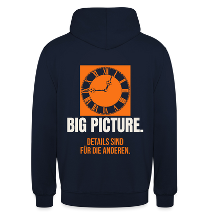 Big Picture. Details sind für die anderen. Motiv-Hoodie unisex, Farbe Navy