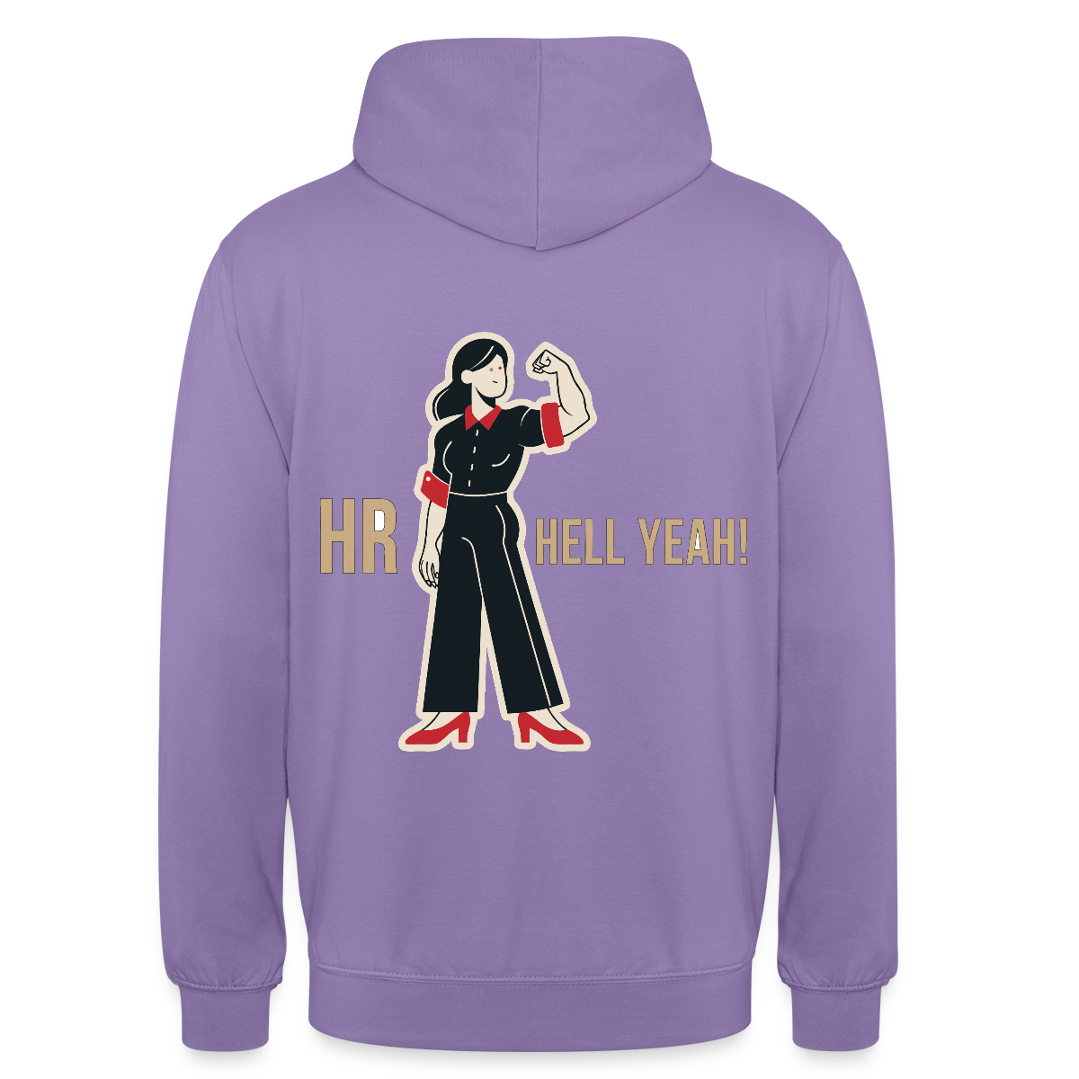HR. Hell yeah! Motiv-Hoodie unisex, Farbe Lavendel