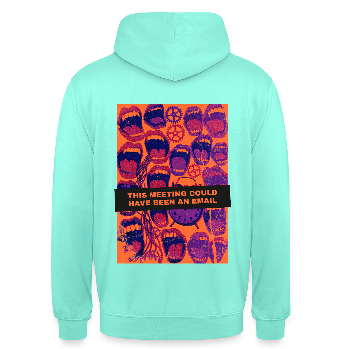 This meeting could have been an email. Raster-Motiv Motiv-Hoodie unisex, Farbe Mint