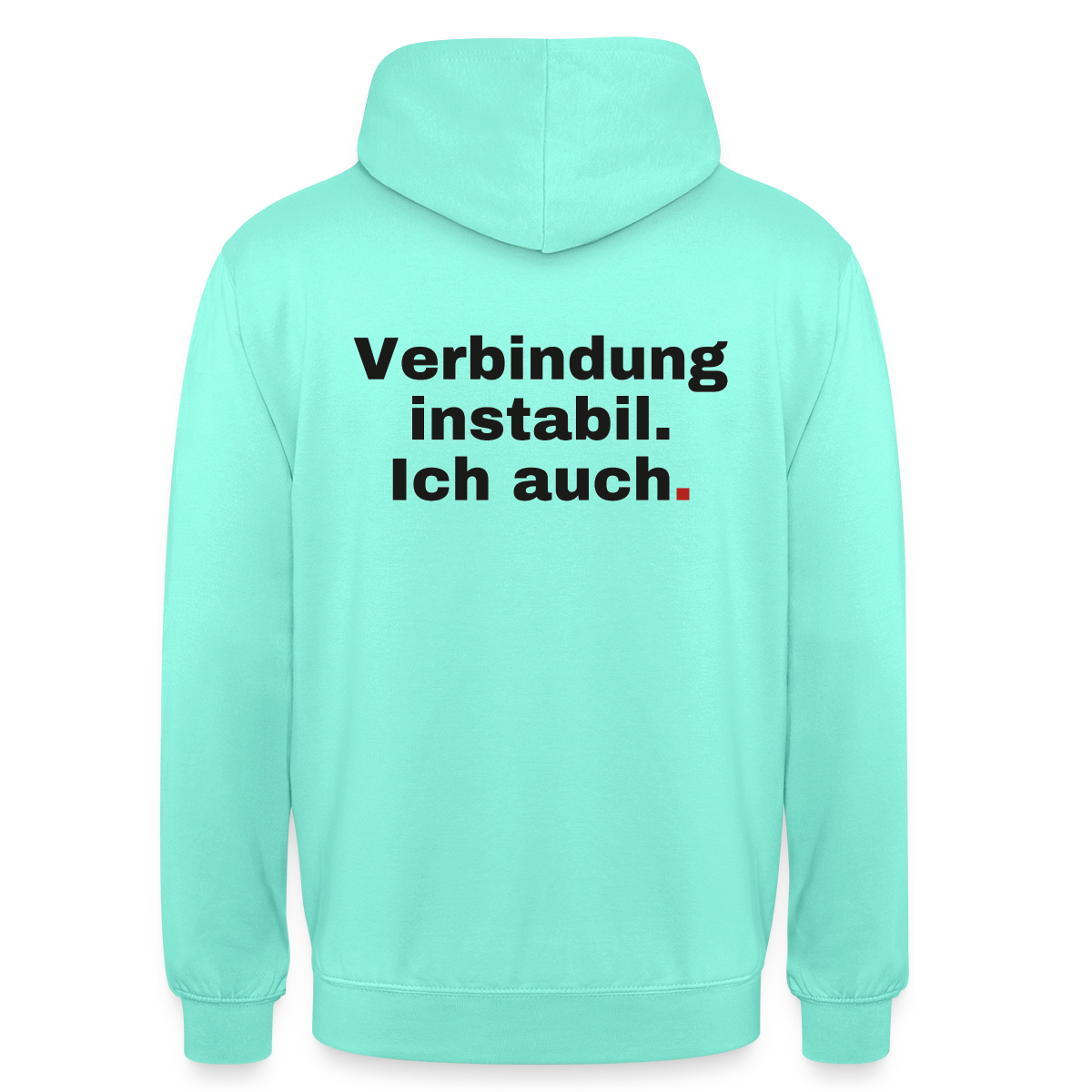 Verbindung instabil Motiv-Hoodie unisex, Farbe Mint