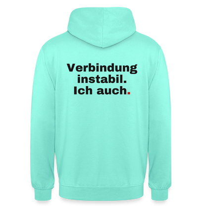 Verbindung instabil Motiv-Hoodie unisex, Farbe Mint