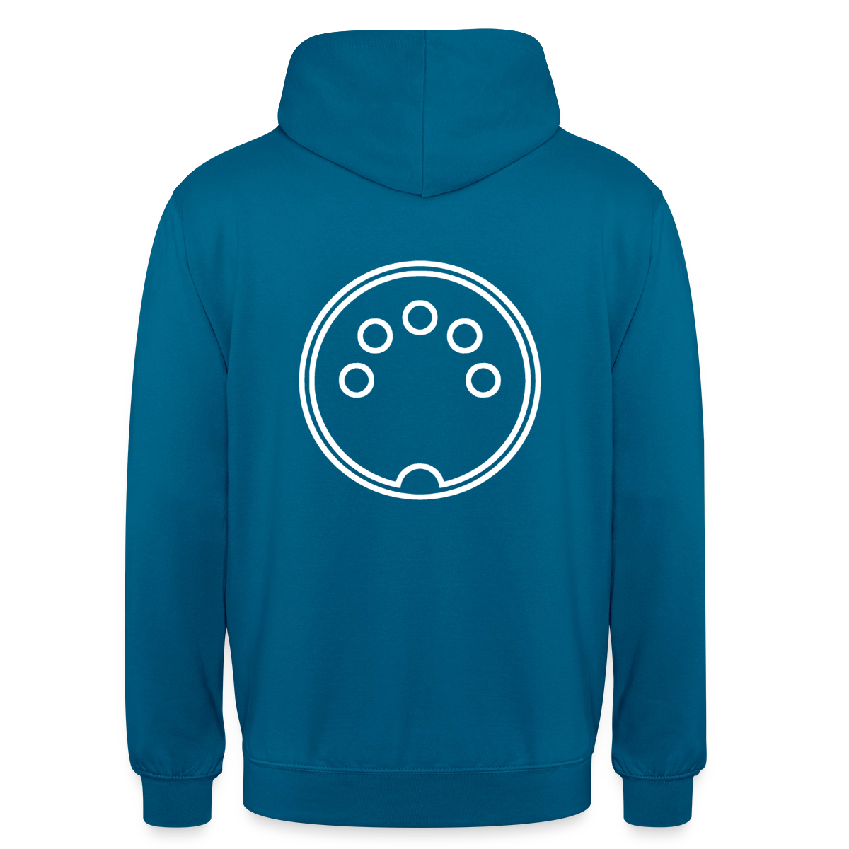 "DIN 41524" Motiv-Hoodie unisex, Farbe Tiefseeblau