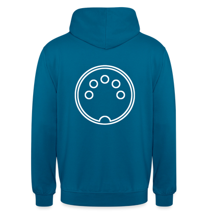 "DIN 41524" Motiv-Hoodie unisex, Farbe Tiefseeblau