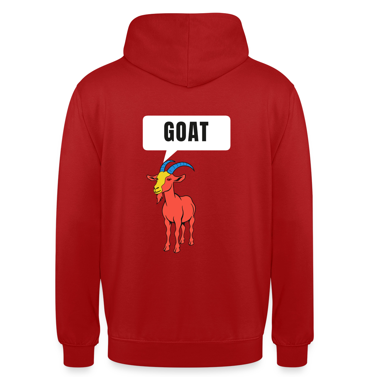 GOAT. Schild-Motiv Motiv-Hoodie unisex, Farbe Rot
