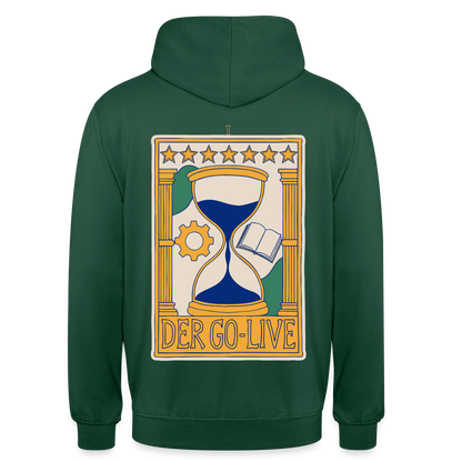 Der Go-Live. Tarot-Motiv Motiv-Hoodie unisex, Farbe Flaschengrün